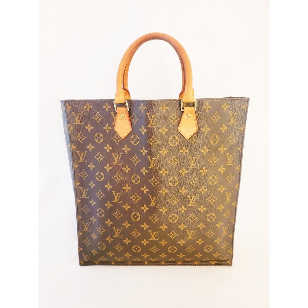 LOUIS VUITTON Sac Plat Hand Bag Tote w/free insert MI0169